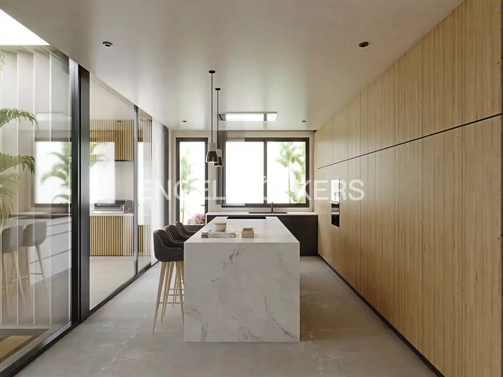 Kitchen of Houses for sale in L'Alfàs del Pi  with Air Conditioner, Private garden and Swimming Pool
