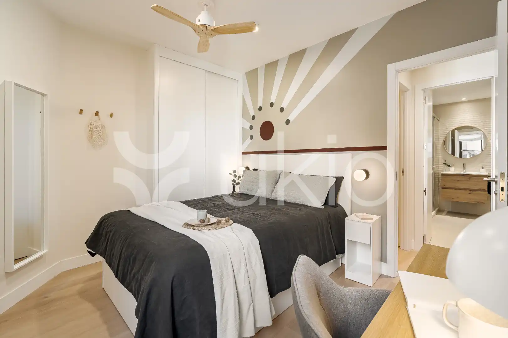 Schlafzimmer von Wohnungen zur Miete in Madrid mit Klimaanlage, Heizung und Möbliert