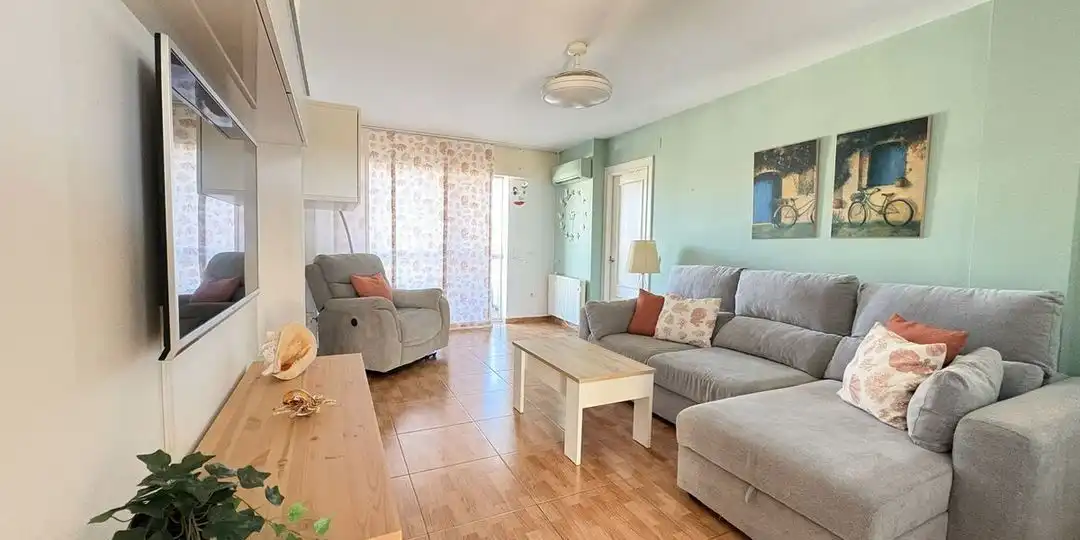 Wohnzimmer von Wohnung zum Verkauf in Torremolinos mit Klimaanlage, Terrasse und Schwimmbad