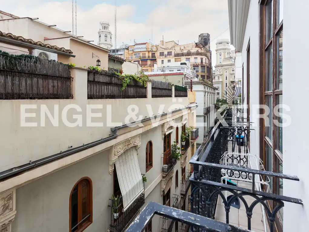 Terraza de Piso de alquiler en Valencia con Aire acondicionado, Calefacción y Parquet