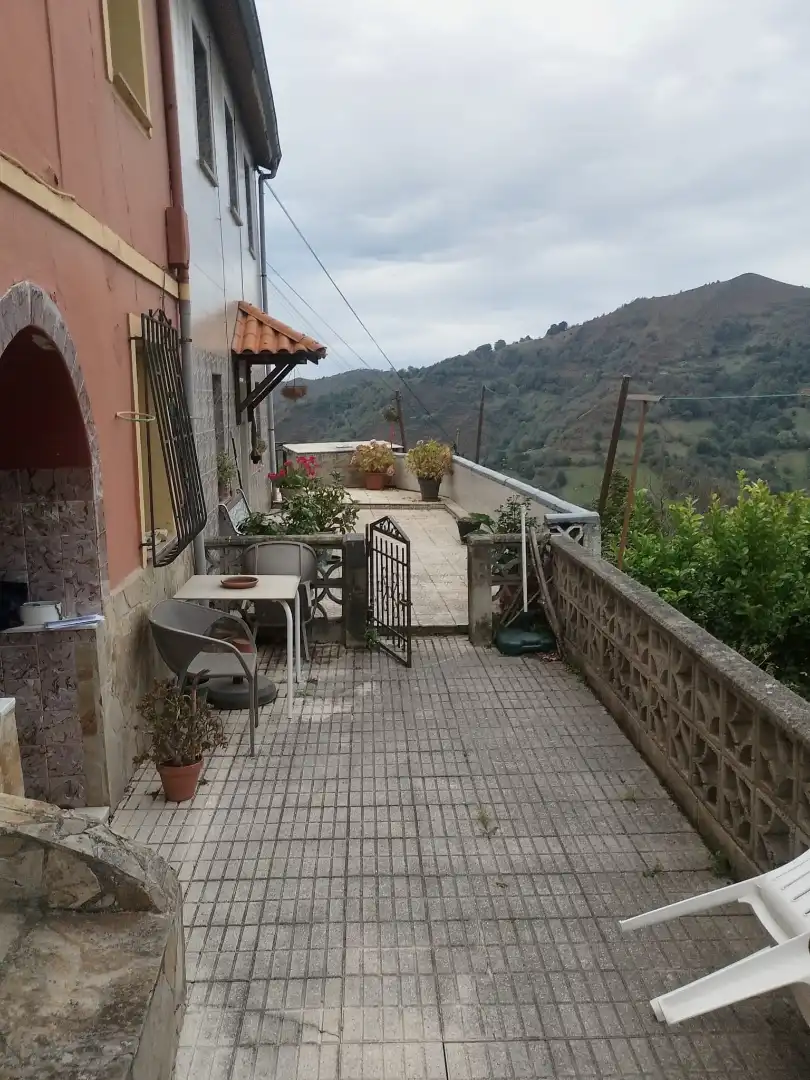 Terrasse von Einfamilien-Reihenhaus zum Verkauf in Langreo mit Heizung, Parkett und Terrasse