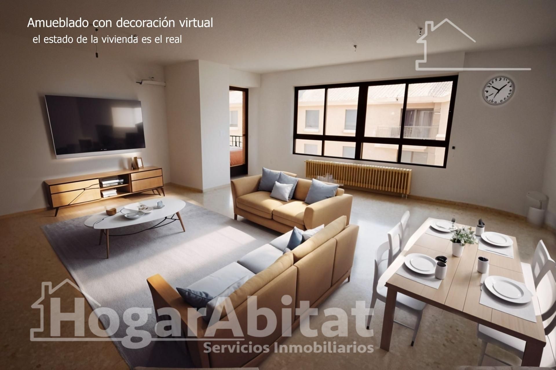 Sala d'estar de Pis en venda en Castellón de la Plana / Castelló de la Plana amb Calefacció, Terrassa i Traster