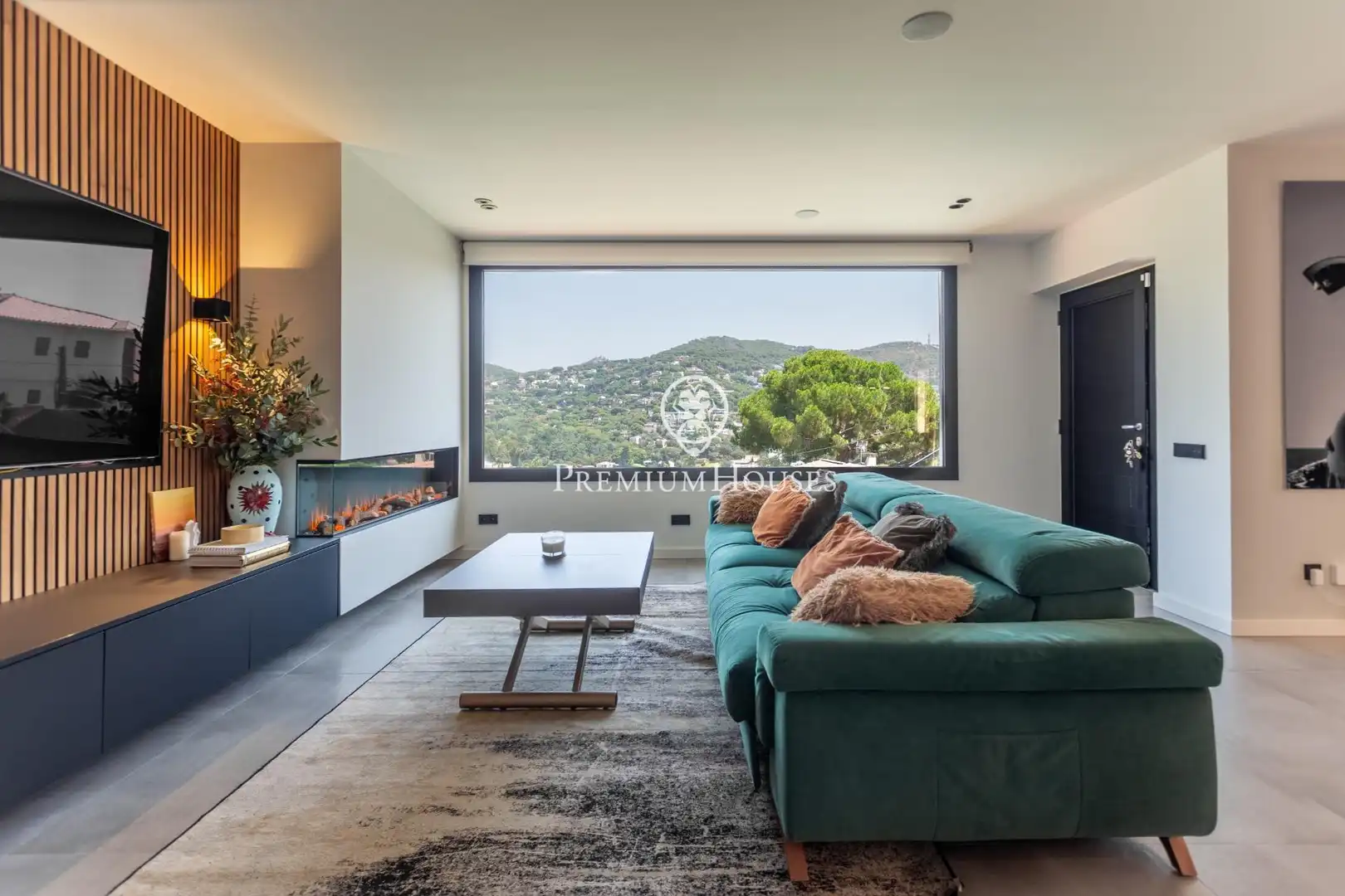 Sala de estar de Casa o chalet en venta en Cabrils con Aire acondicionado, Calefacción y Jardín privado