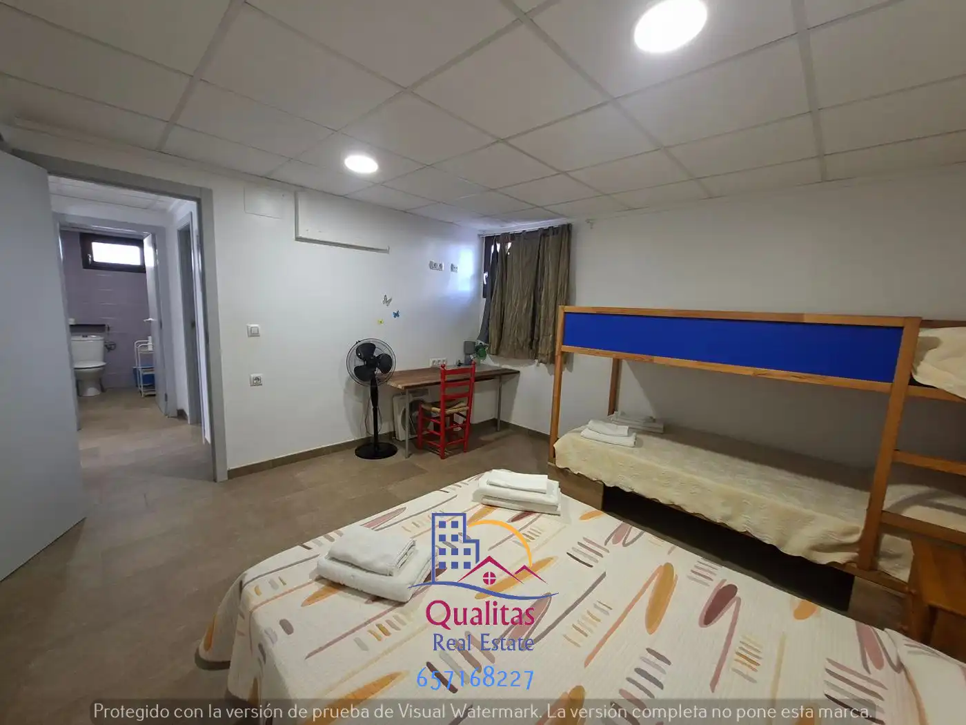 Schlafzimmer von Wohnungen zur Miete in Oliva mit Klimaanlage, Heizung und Terrasse