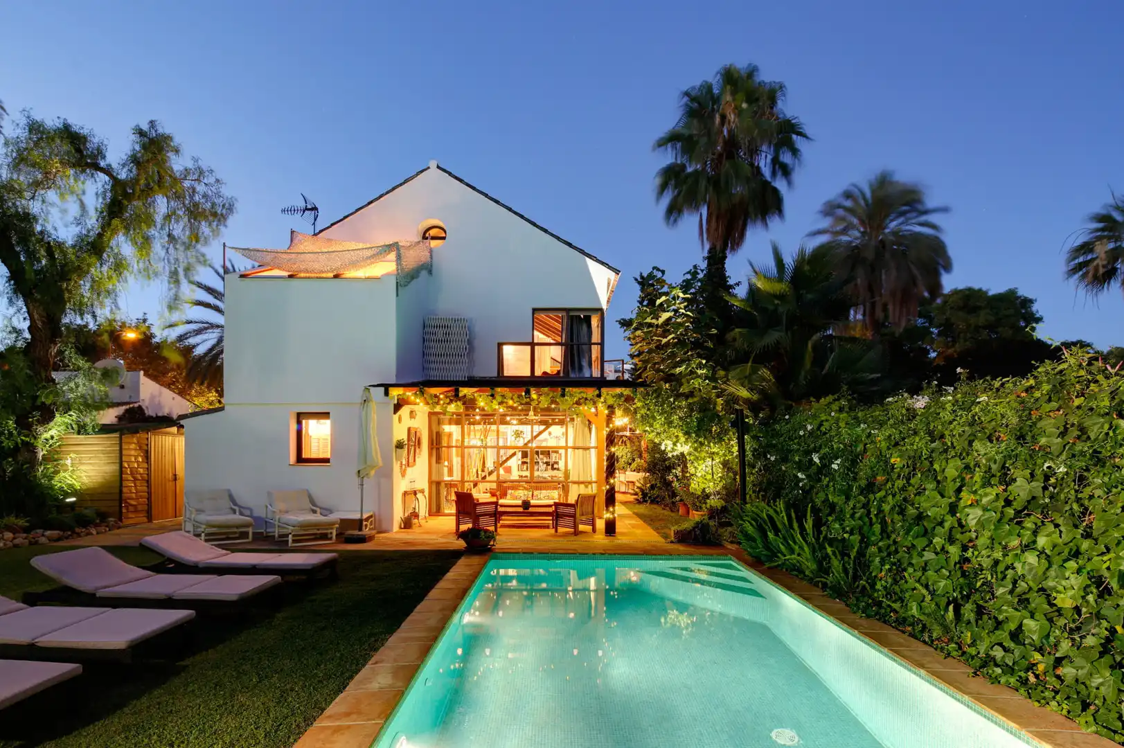 Jardí de Casa o xalet de lloguer en Marbella amb Jardí privat, Terrassa i Piscina
