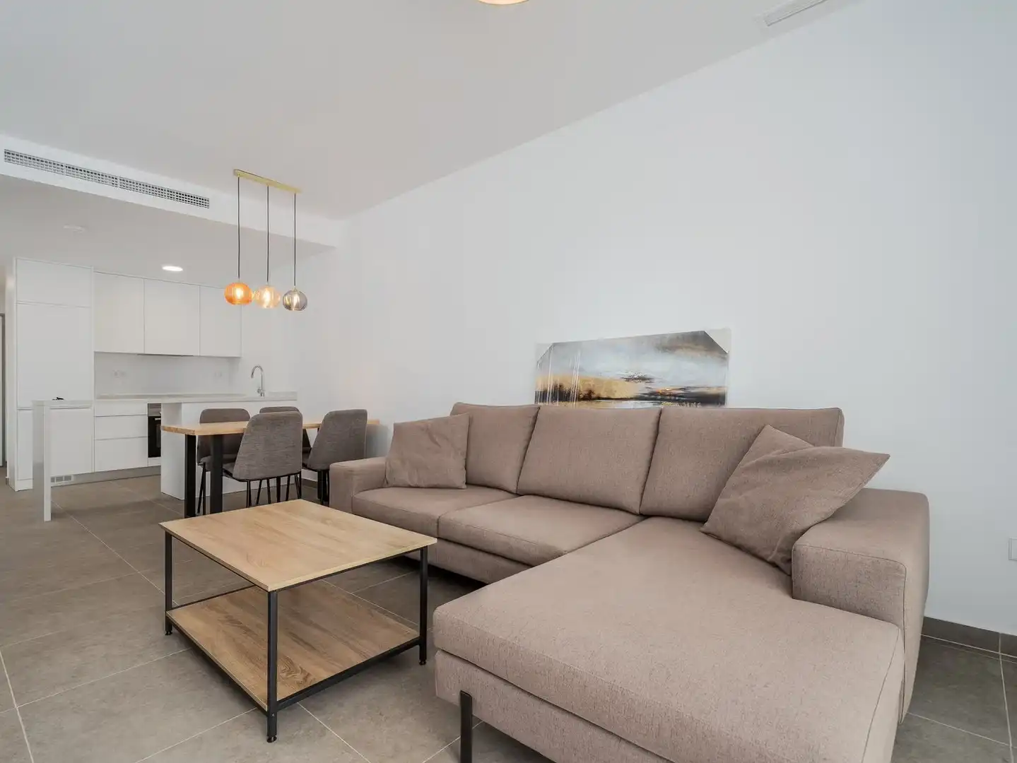 Living room of Flat for sale in Orihuela  with Air Conditioner, Terrace and Furnished