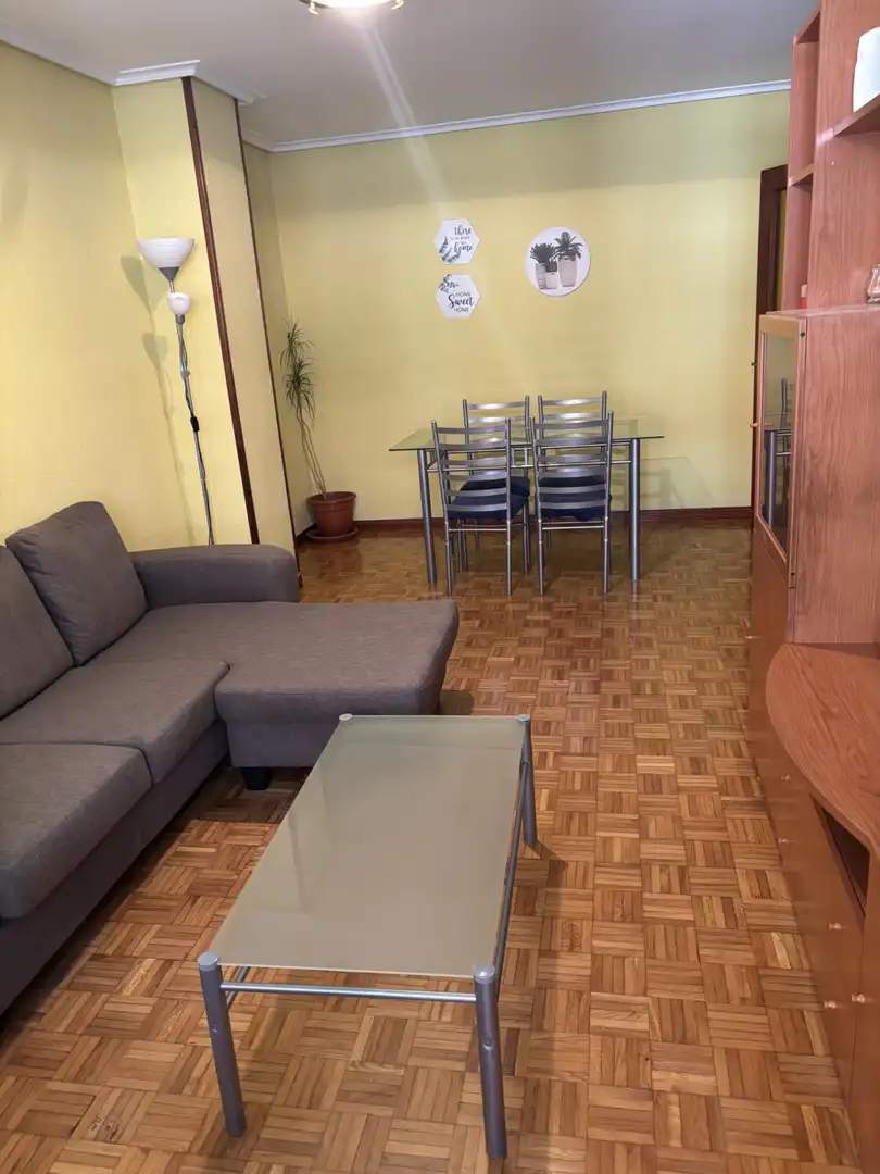 Living room of Flat for rent in  Logroño  with Heating, Parquet flooring and Terrace