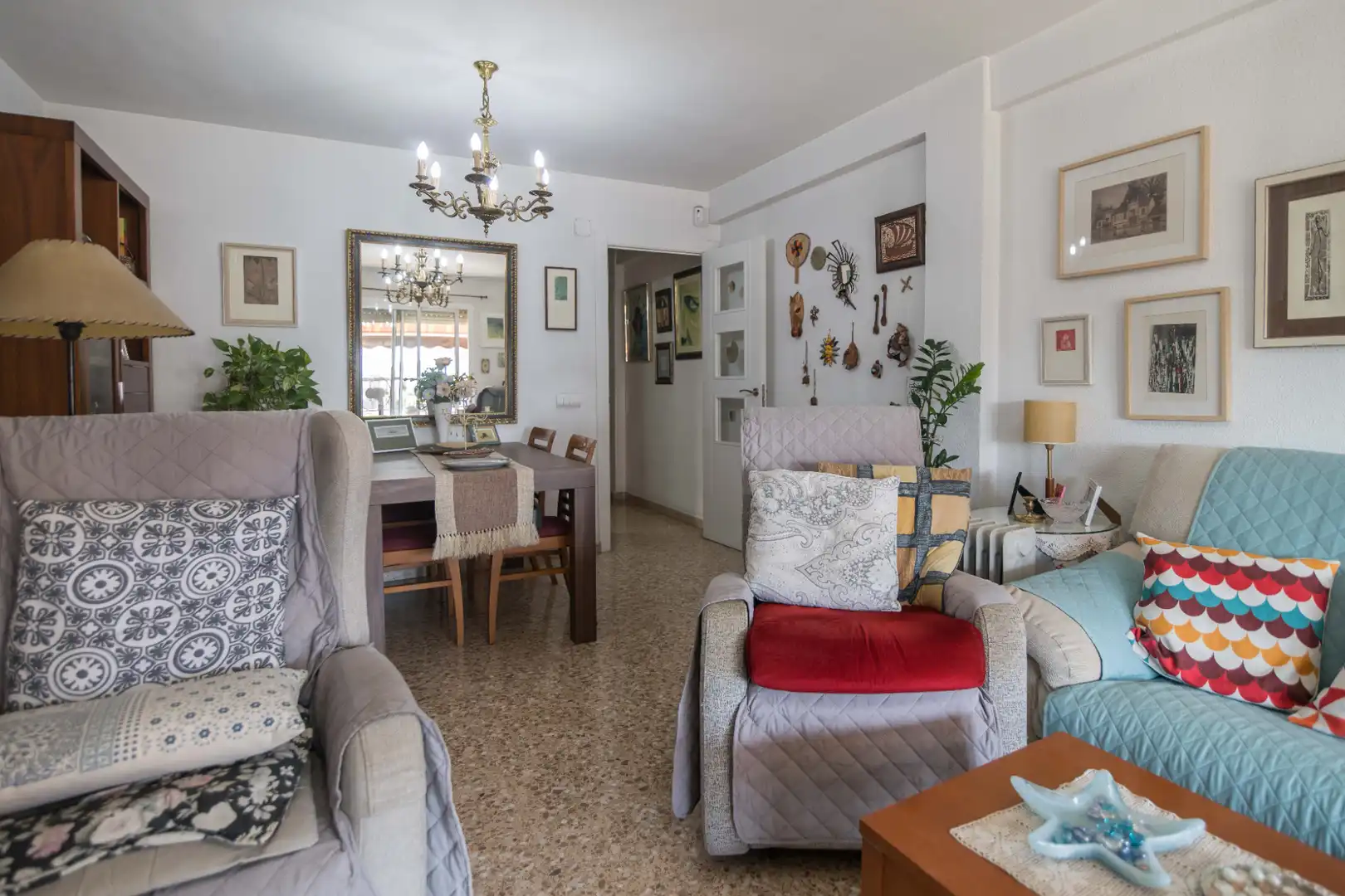 Sala d'estar de Pis en venda en Valencia amb Terrassa, Moblat i Balcó