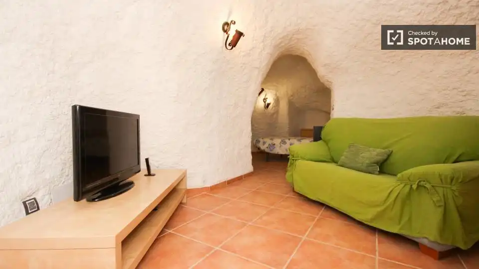Living room of Flat for share in Granada  with Air Conditioner, Heating and Furnished