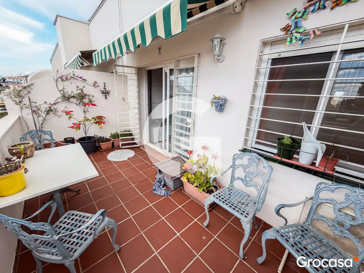 Terrasse von Dachboden zum Verkauf in Rincón de la Victoria mit Privatgarten, Terrasse und Ofen