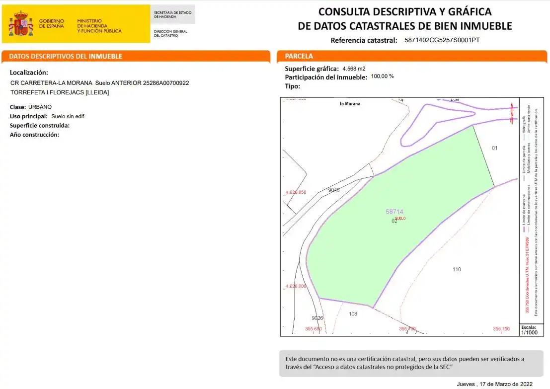 Terreno residencial en venta en Torrefeta i Florejacs, imagen 2