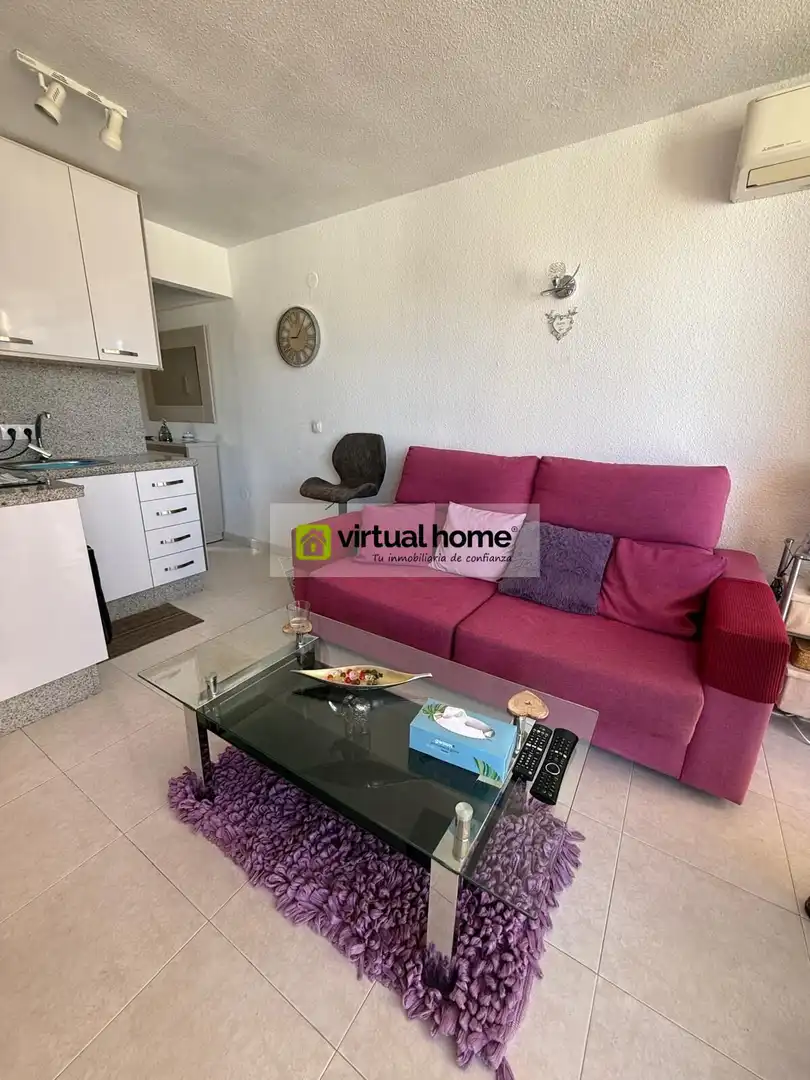 Sala de estar de Piso en venta en Benidorm con Aire acondicionado, Terraza y Amueblado
