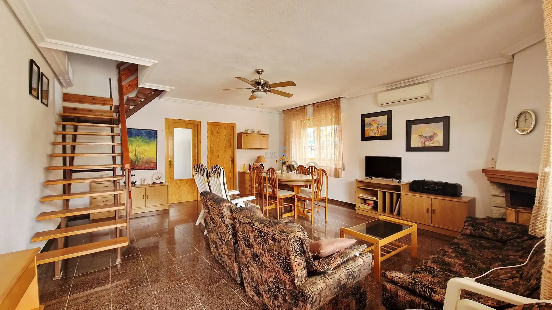 Sala d'estar de Casa o xalet en venda en Pilar de la Horadada amb Aire condicionat, Moblat i Balcó
