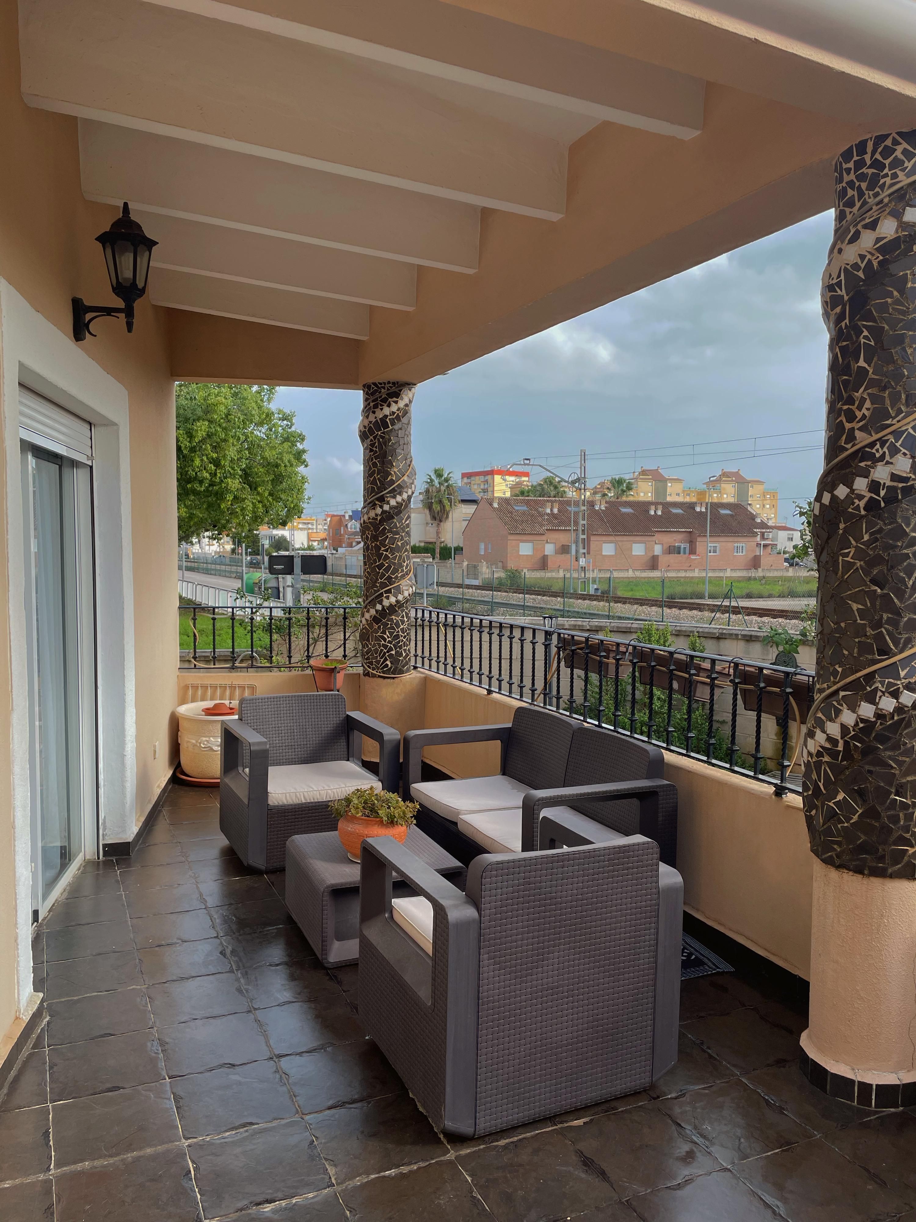 Terrace of House or chalet for sale in Gandia  with Air Conditioner, Heating and Furnished