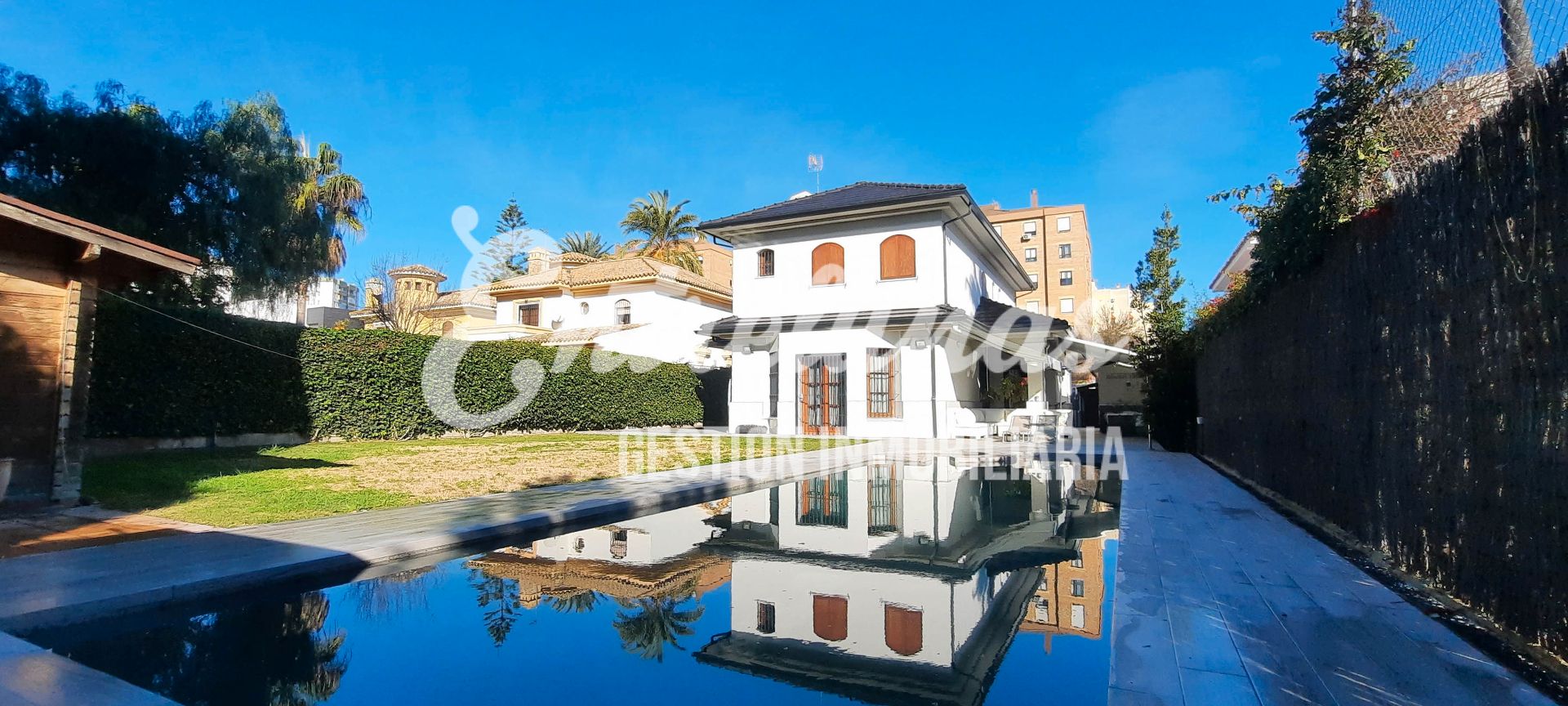 Exterior view of House or chalet for sale in Jerez de la Frontera  with Air Conditioner, Private garden and Swimming Pool