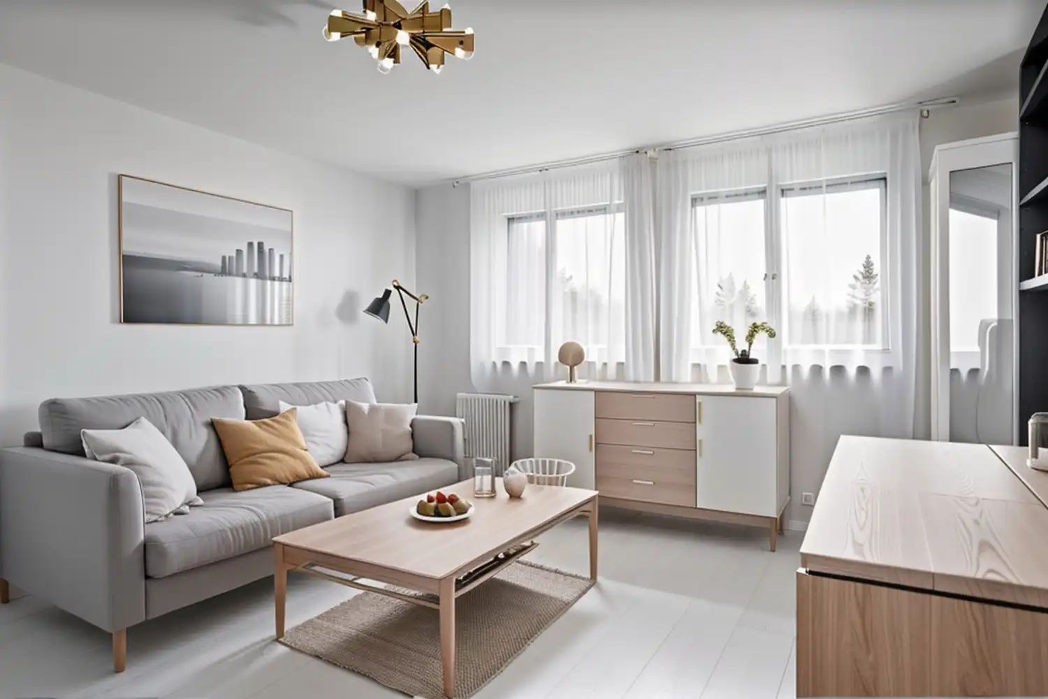 Sala de estar de Piso en venta en L'Hospitalet de Llobregat con Parquet, Amueblado y Internet