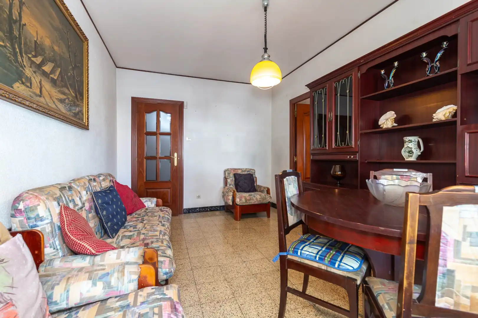 Sala de estar de Piso en venta en Sant Cugat del Vallès con Calefacción, Balcón y Alarma