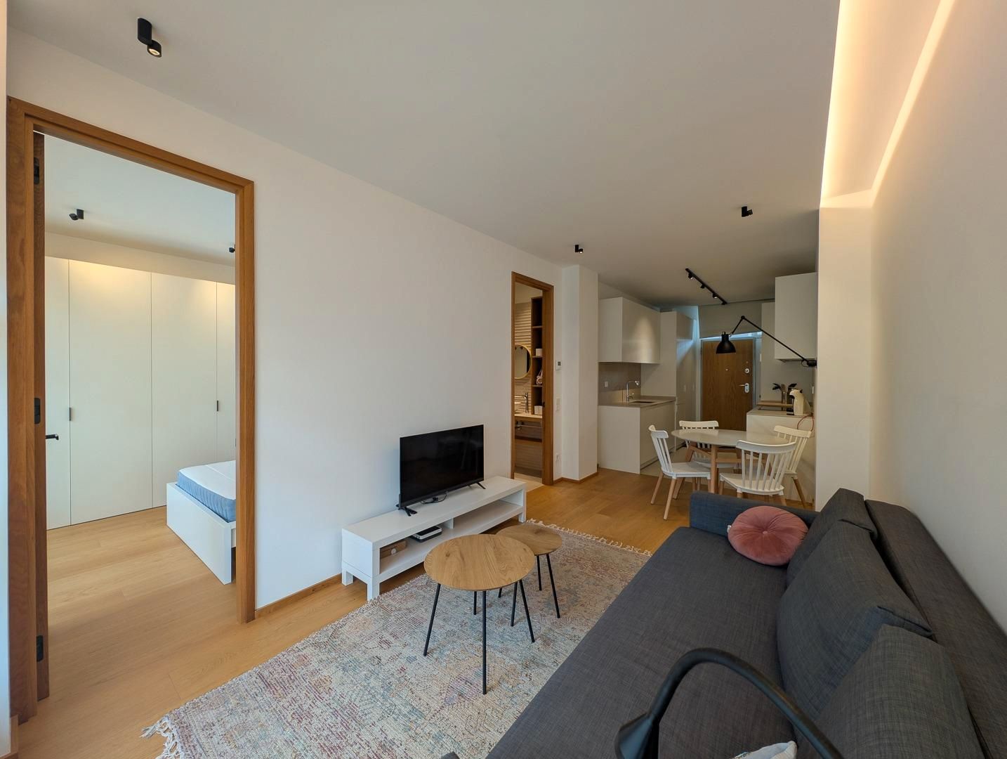 Sala d'estar de Apartament de lloguer en Santander amb Calefacció i Moblat