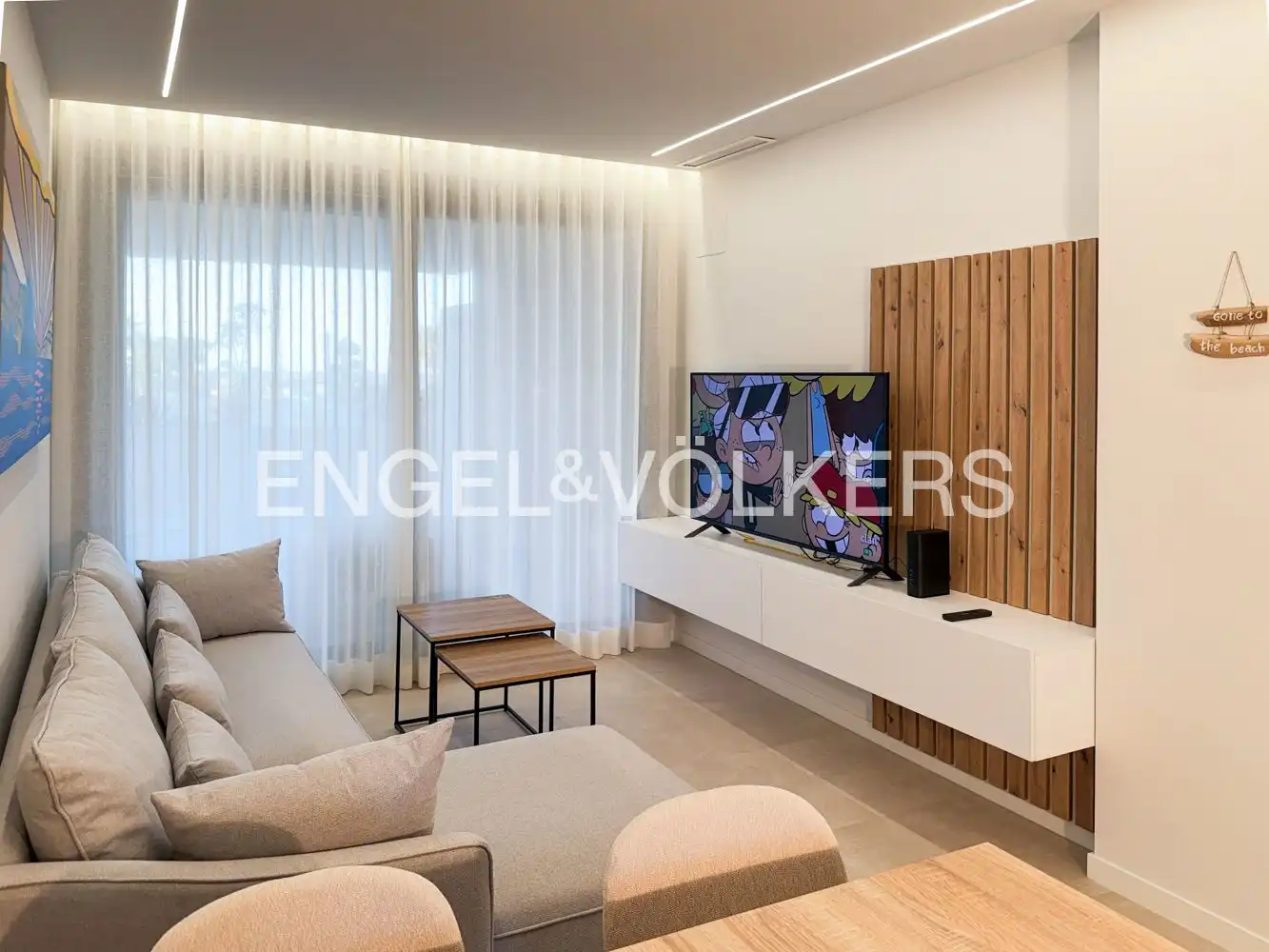 Sala d'estar de Pis de lloguer en Dénia amb Aire condicionat, Calefacció i Terrassa