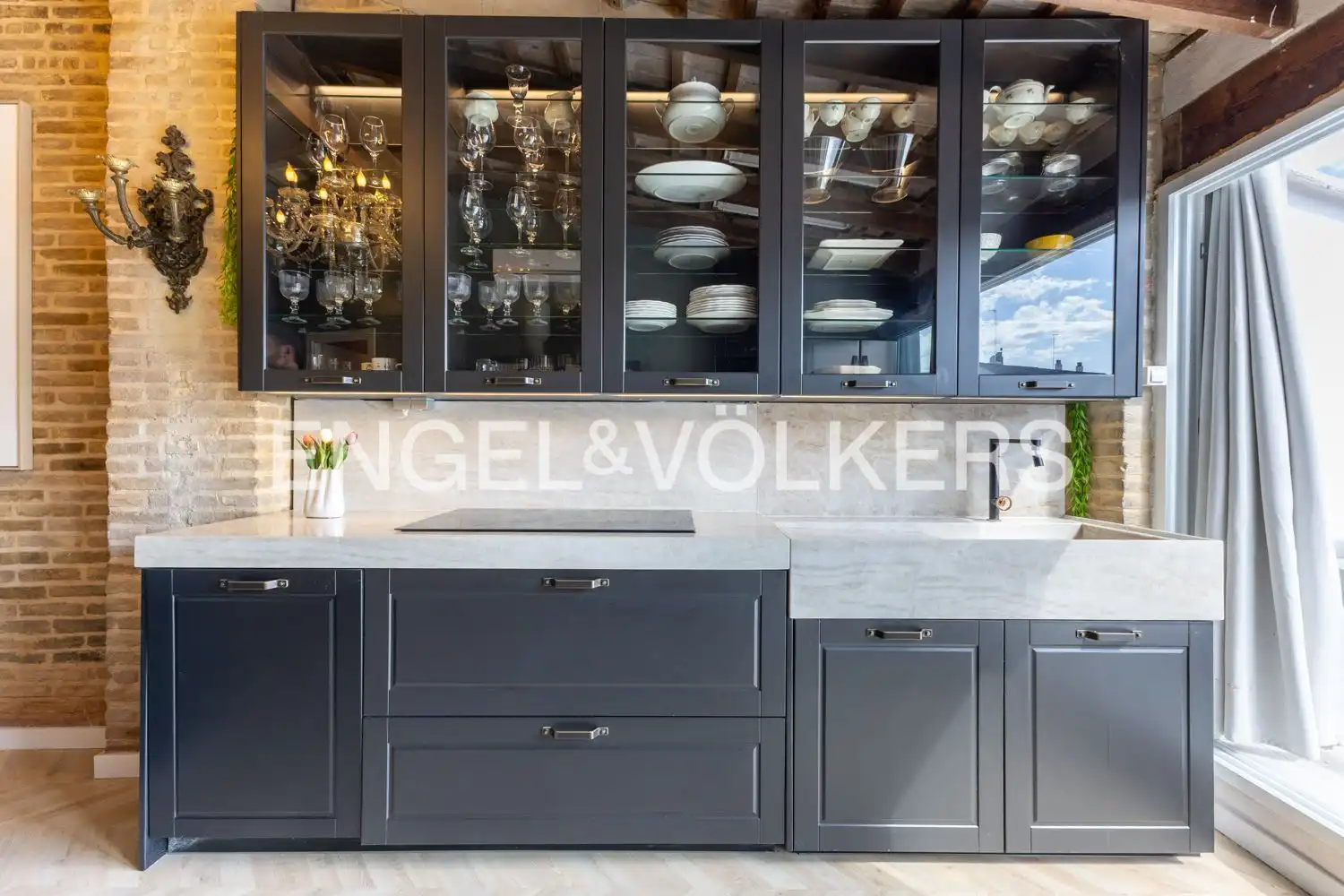 Kitchen of Attic for sale in Valencia  with Air Conditioner, Heating and Parquet flooring