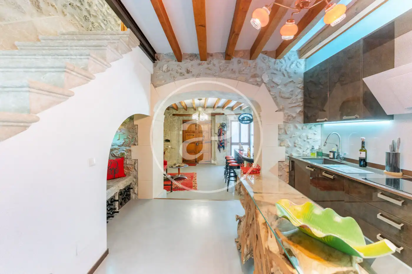 Cocina de Casa adosada en venta en Mancor de la Vall con Aire acondicionado, Calefacción y Jardín privado