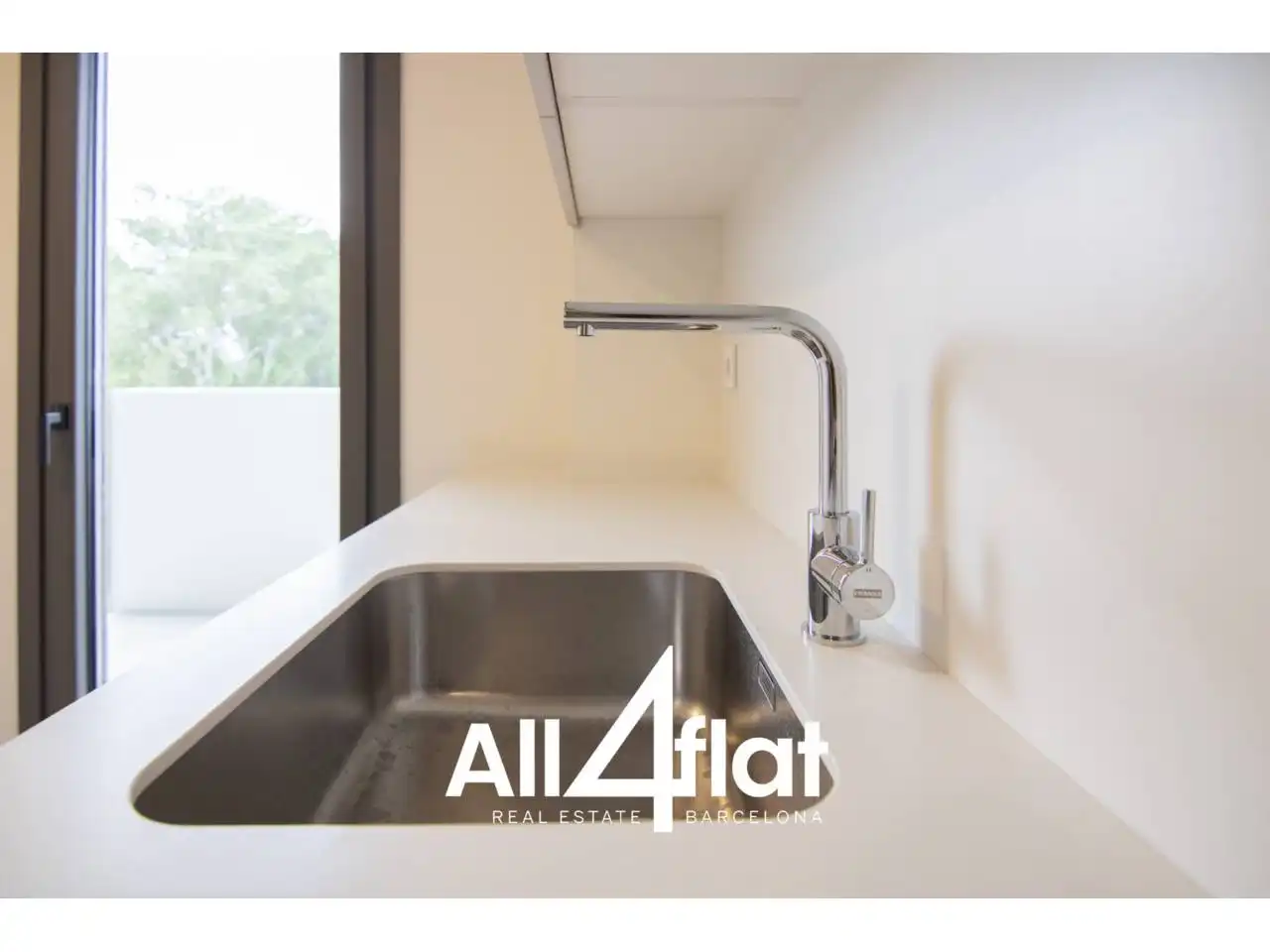 Küche von Wohnung zur Miete in Barcelona mit Klimaanlage, Heizung und Parkett