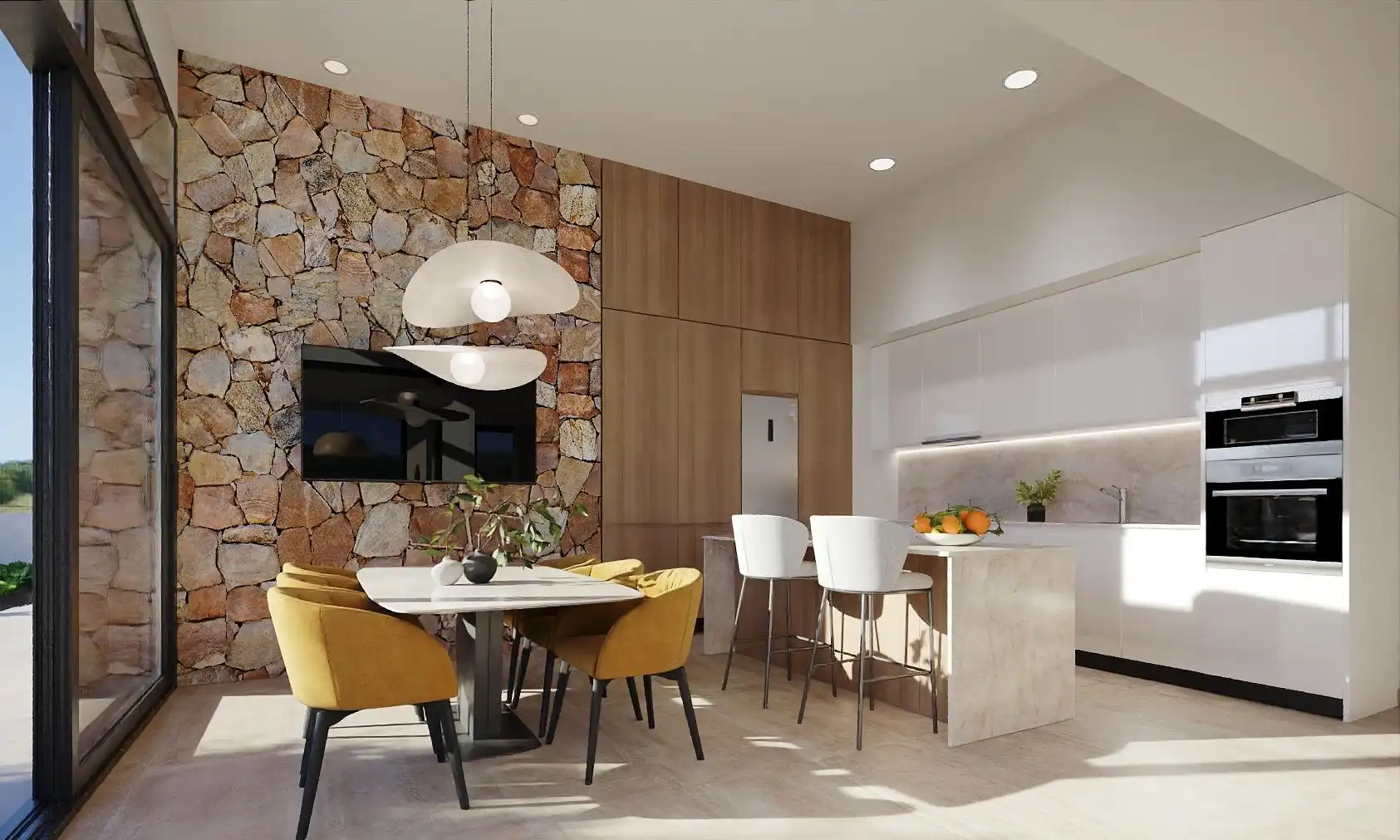 Dining room of Houses for sale in Fuente Álamo de Murcia  with Heating, Private garden and Terrace