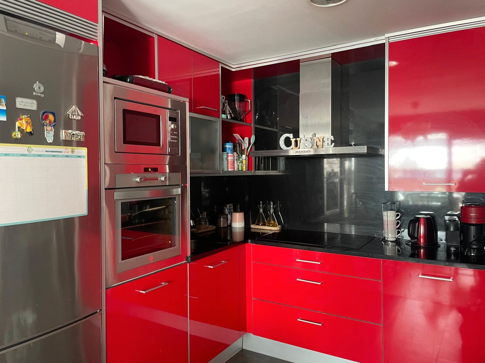 Küche von Wohnungen zur Miete in Cuarte de Huerva mit Heizung, Parkett und Möbliert