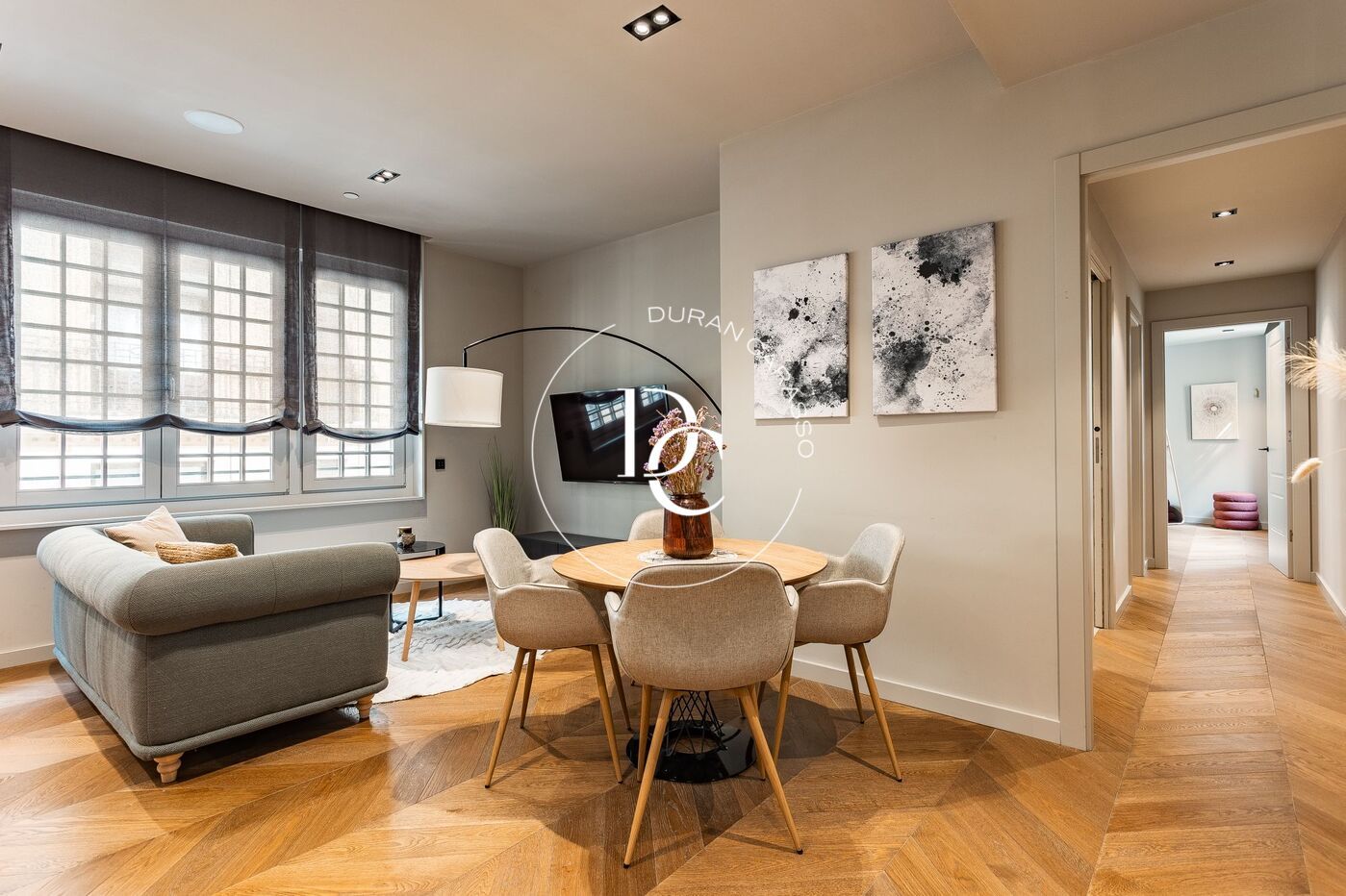Living room of Flat for sale in  Barcelona Capital  with Air Conditioner, Heating and Furnished