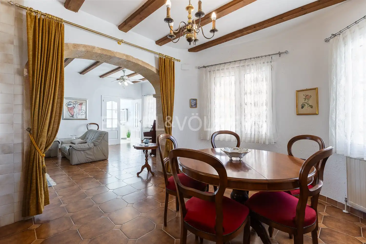 Comedor de Finca rústica en venta en Els Poblets con Aire acondicionado, Calefacción y Jardín privado
