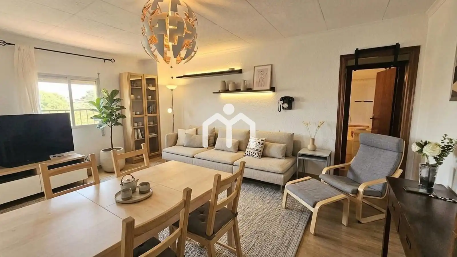 Sala de estar de Ático en venta en Montgat con Aire acondicionado, Calefacción y Parquet