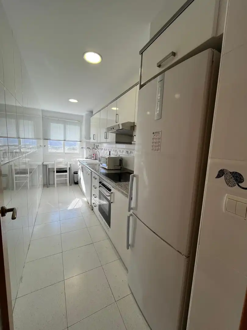 Cocina de Apartamento de alquiler en Gandia con Aire acondicionado, Calefacción y Jardín privado