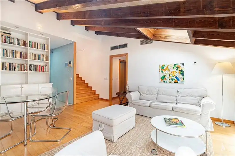 Sala d'estar de Àtic en venda en  Palma de Mallorca amb Aire condicionat i Moblat