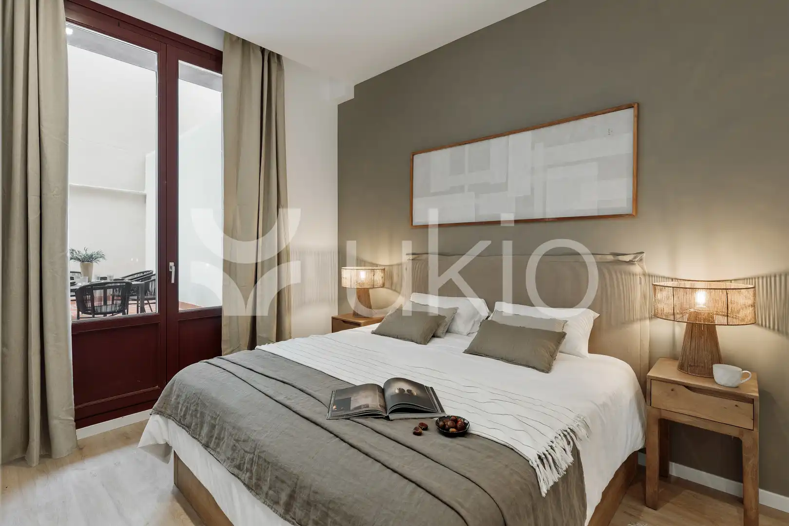 Schlafzimmer von Wohnungen zur Miete in Barcelona mit Klimaanlage, Heizung und Terrasse