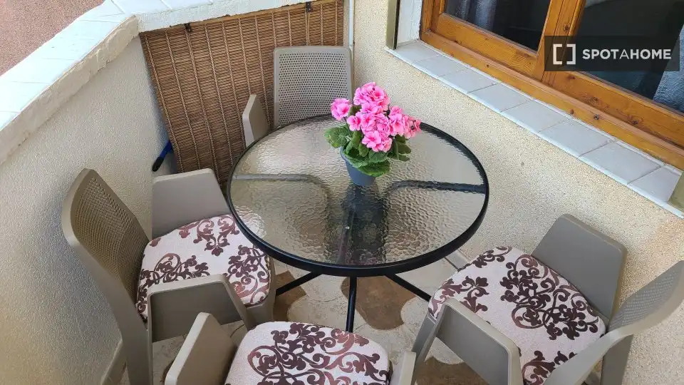 Terraza de Apartamento para compartir en Orihuela con Aire acondicionado, Terraza y Amueblado