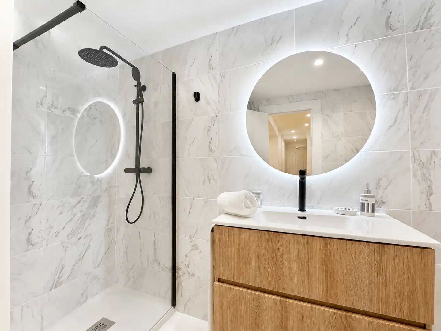 Bany de Apartament en venda en Calpe / Calp amb Aire condicionat, Calefacció i Jardí privat
