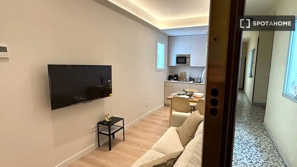 Sala de estar de Piso de alquiler en Madrid con Aire acondicionado, Calefacción y Amueblado