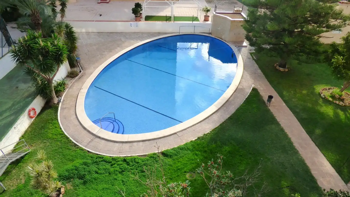 Swimming pool of Flat for sale in Benidorm  with Air Conditioner, Furnished and Community pool