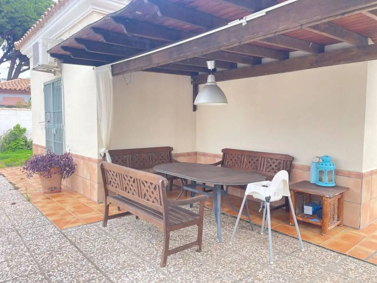 Terrassa de Casa o xalet en venda en Chiclana de la Frontera amb Aire condicionat, Jardí privat i Piscina