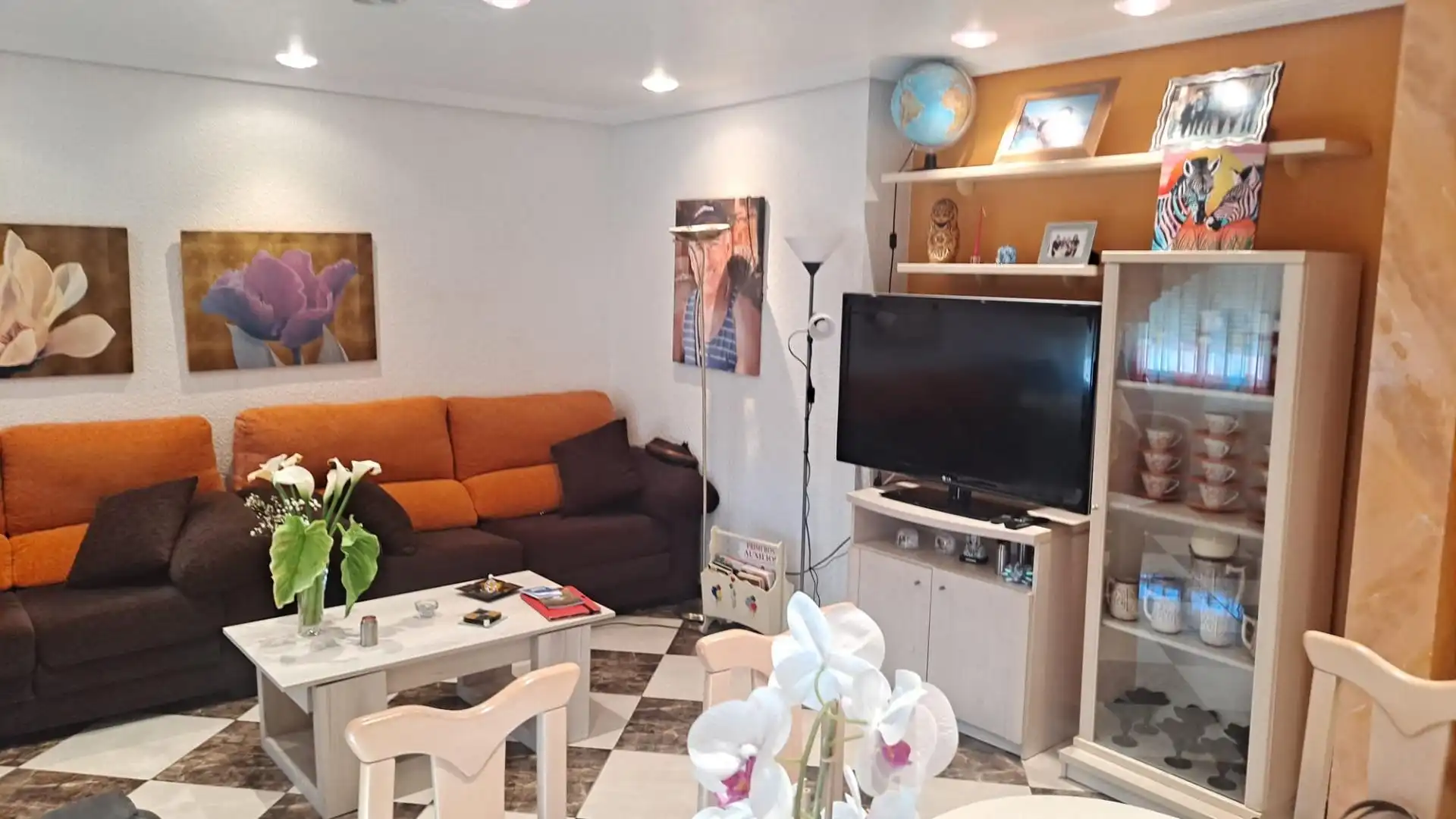 Sala d'estar de Pis en venda en Elche / Elx amb Aire condicionat i Moblat
