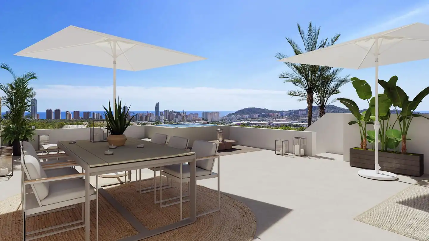 Terrasse von Erdgeschoss zum Verkauf in Finestrat mit Klimaanlage und Terrasse