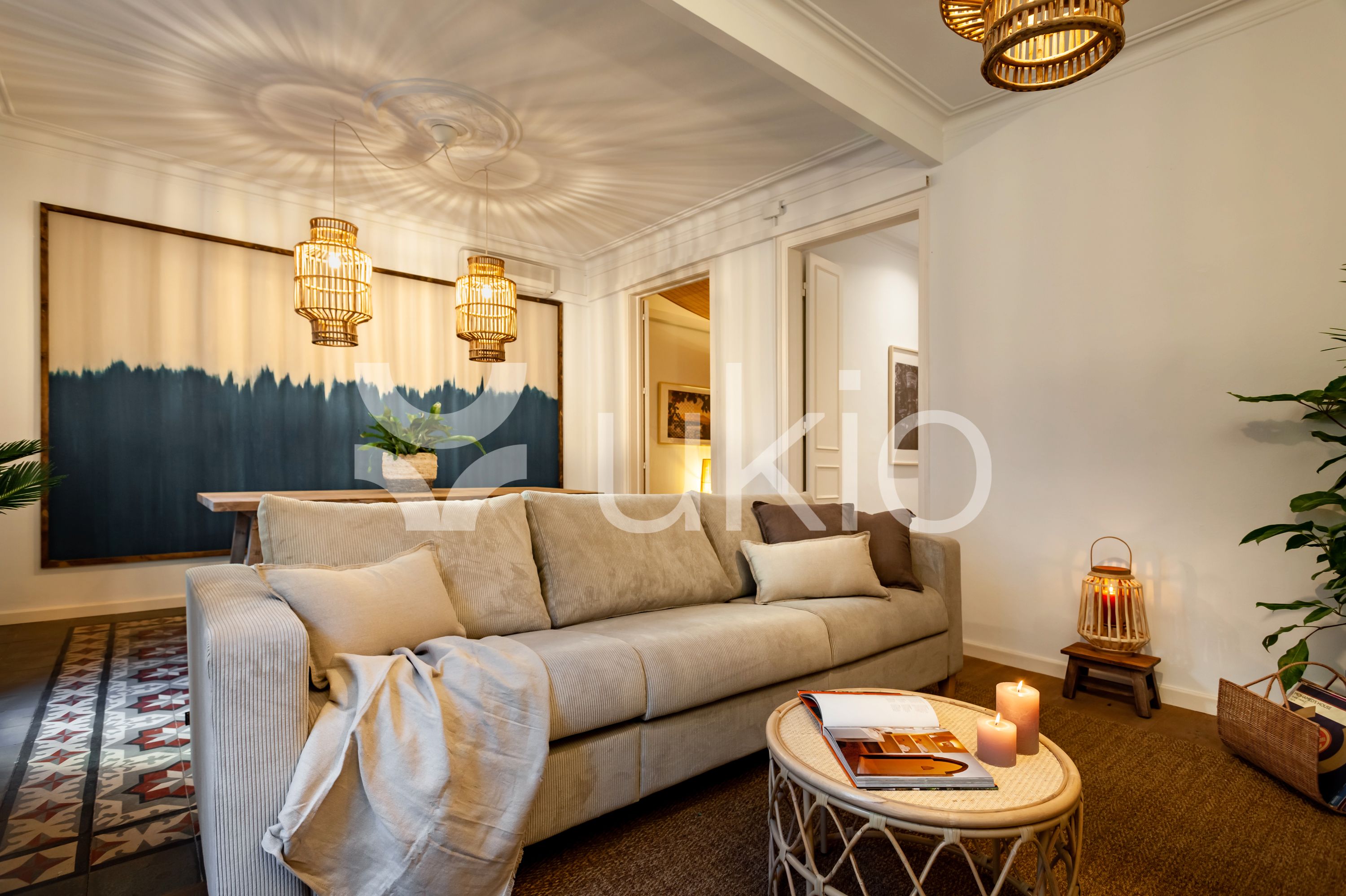Living room of Apartment to rent in  Barcelona Capital  with Heating, Furnished and Oven