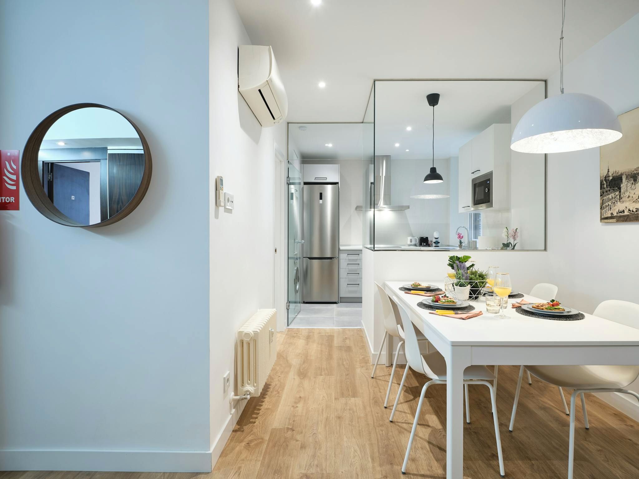 Kitchen of Flat for rent in  Madrid Capital  with Air Conditioner, Heating and Furnished