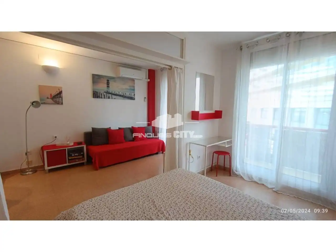 Bedroom of Study for rent in Calella  with Air Conditioner, Heating and Terrace