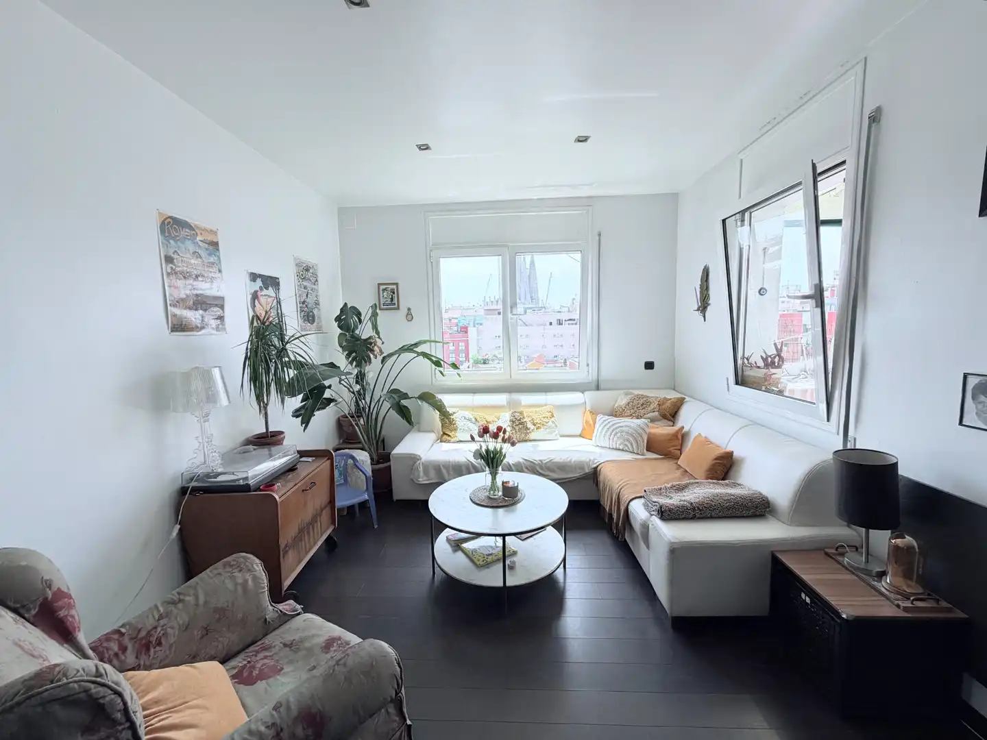 Sala de estar de Ático en venta en Barcelona con Aire acondicionado, Calefacción y Parquet