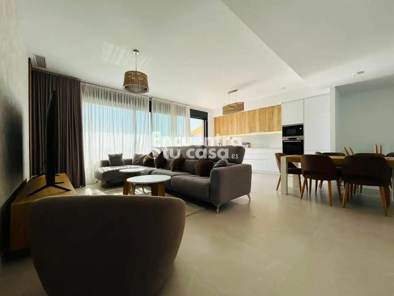 Wohnzimmer von Wohnung zur Miete in Finestrat mit Klimaanlage, Heizung und Terrasse
