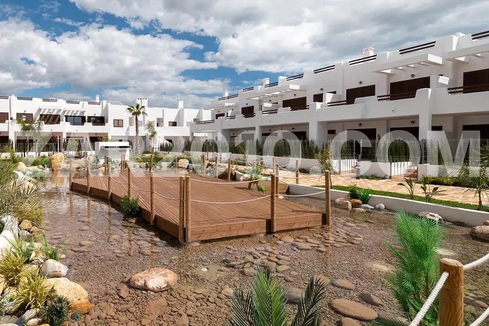 Terrasse von Wohnungen zum Verkauf in Pulpí mit Klimaanlage, Privatgarten und Terrasse