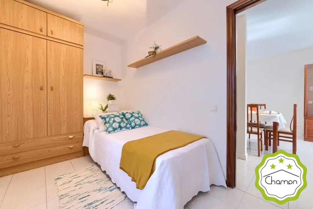 Schlafzimmer von Wohnung zur Miete in Noja mit Heizung, Privatgarten und Terrasse