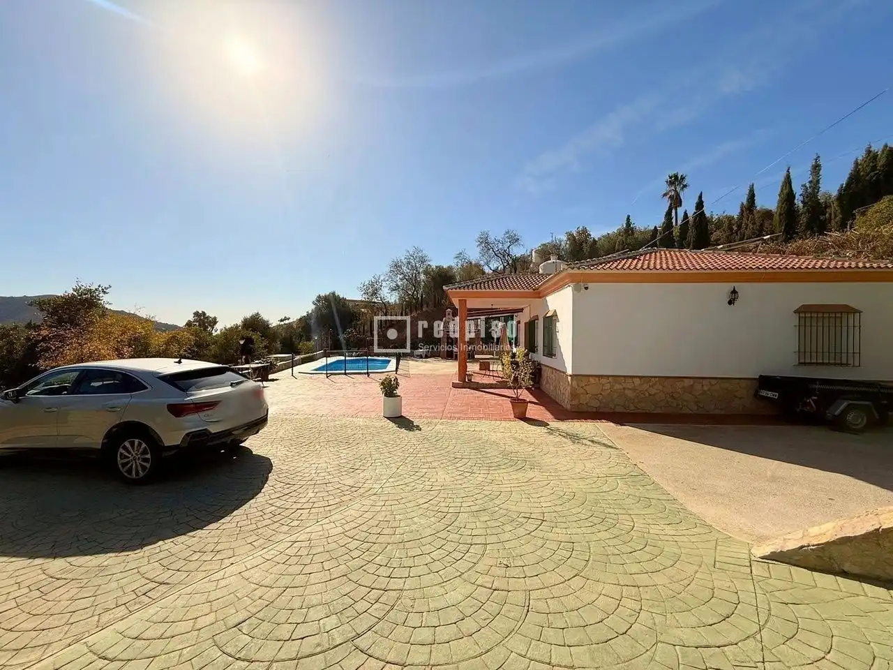 Außenansicht von Haus oder Chalet zur Miete in Almogía mit Heizung, Privatgarten und Terrasse