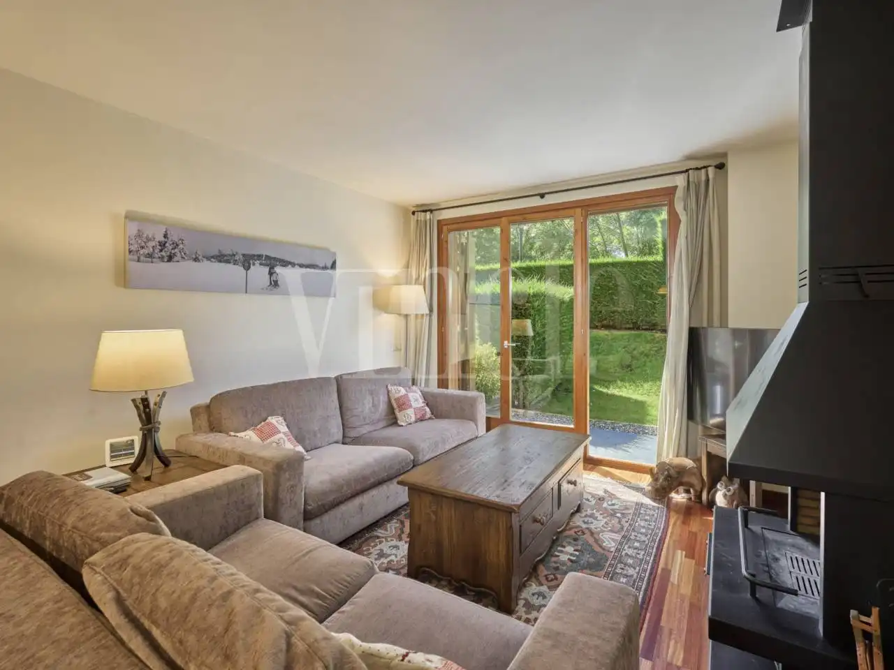 Wohnzimmer von Wohnung zum Verkauf in Llívia mit Heizung, Privatgarten und Parkett